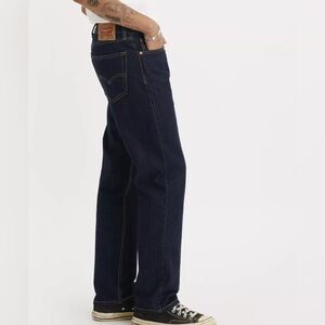 Levi's men 505 regular fit jeans dark wash, size W35 L32.